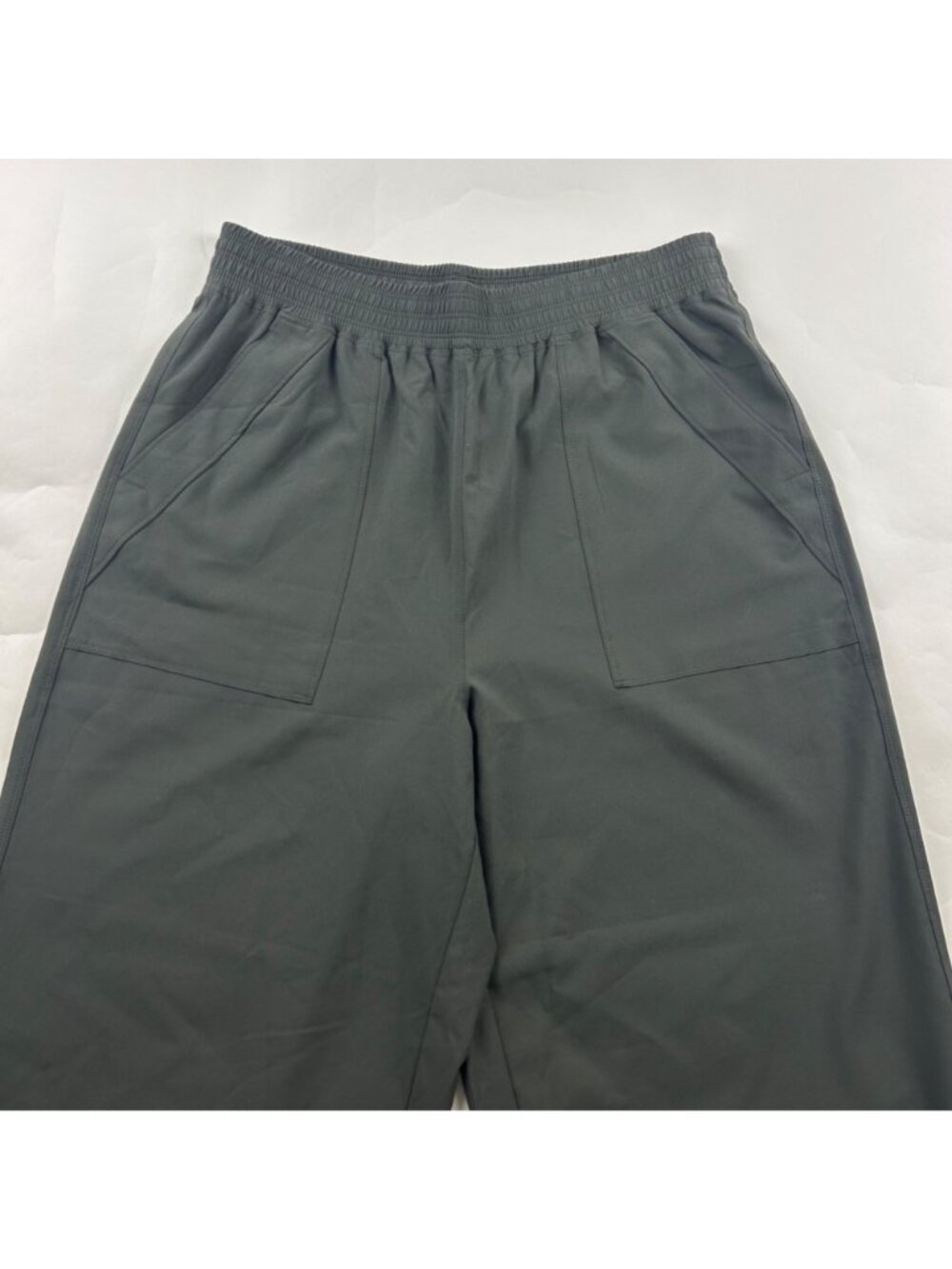 Old Navy Dark Green Stretchtech High Rise Wide Leg Cropped Athletic Pant S - Picture 2 of 7